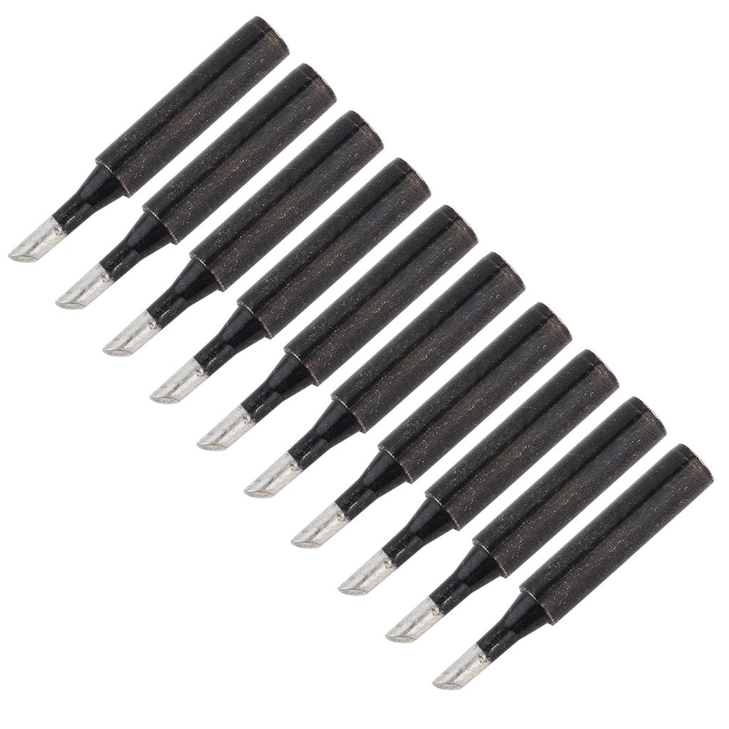 10Pcs Soldering Iron Tips Inner Heat Type Black Welding Industrial Supplies 900MT3C
