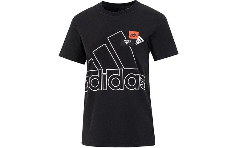 

Adidas T Shirts Women s Black Crew Neck Moderate Straight Fit HM5286 S