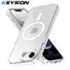 KEYSION Transparent Case for MagSafe for iPhone 17e Soft TPU+Acrylic Magnetic Wireless Charging Phone Clear Cover for iPhone 17e