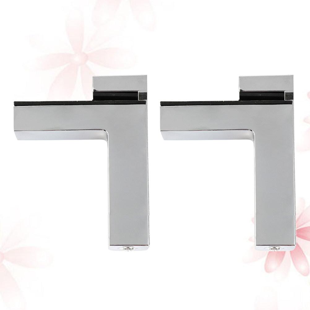 2pcs F Shape Shelf Brackets 8-30Mm Glass Wood Support Adjustable Clamp Mounting Hardware Diy Floating Shelf Corner Bracket