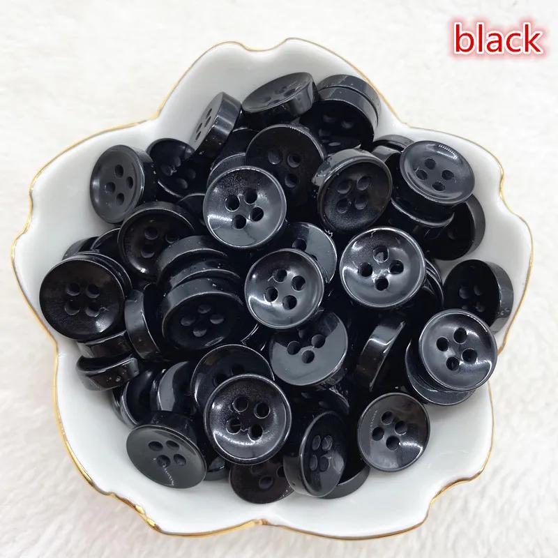 50Pcs 12Mm Color Resin Cat Eye Button Pearllight Bowl Shape Four Eye Button Wedding Decoration Sewing Accessories
