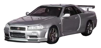 MOTORHELIX Nissan Skyline V Spec II Sparkling Silver Finished Product 1/64 GT-R (R34)
