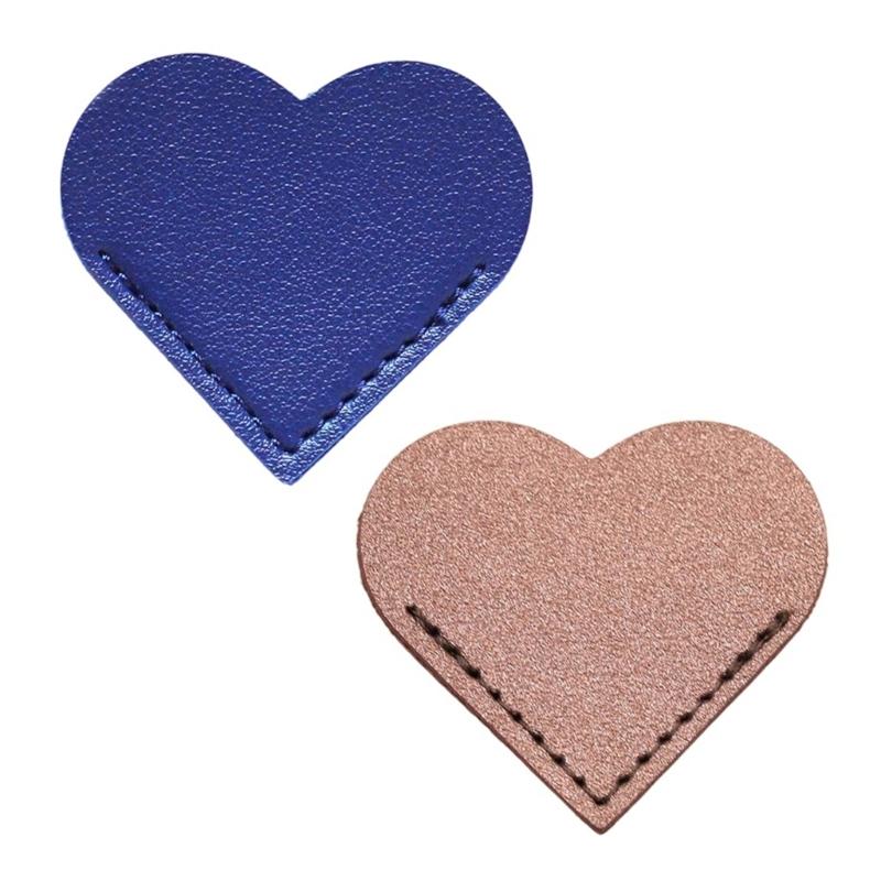 

PU Leather Bookmarks Corner Book Markers Heart Shaped Bookmarks Creative Page Marker for Students Book Lovers