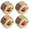 12mm Hex Wheel Hub Extension Adapter Set (4 Pieces) Compatible with SCX10, GN7, and CC01 110 RC Cars (90046) - Rustproof Brass Coupler Spare Parts,