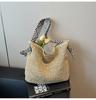 Spring Fashion Ribbon Armpit Woven Bag Women's 2025 New Texture Hollow Design Shoulder Tote Bag