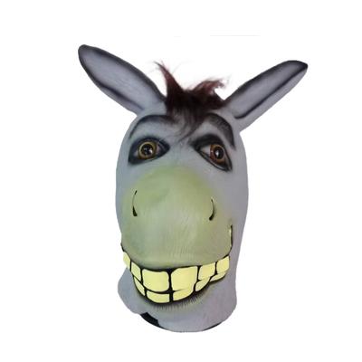 Shrek Donkey Latexová maska ​​Halloween Party Dospělý Novinka Cosplay příslušenství