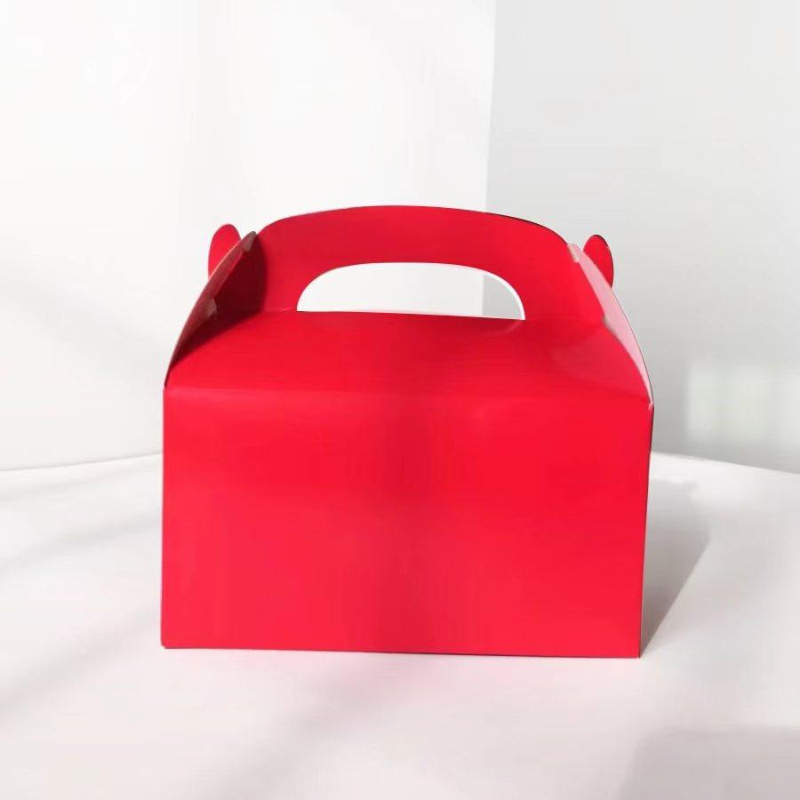 20pcs Christmas Handheld Cake Box Gift Packaging Box Baking Candy Box Party Supplies Holiday Present Storage Box for Small Gifts