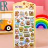 4pcs Creative Animal 3D Stickers Cute Cartoon Capybara Bubble Sticker Waterproof Decoration DIY Luggage Phone Decals Gift