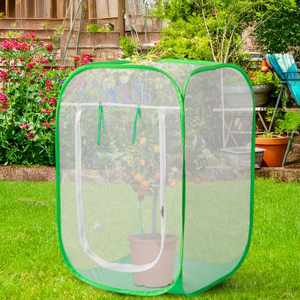 Pop-Up Plant Cover Plants Freeze Protection Tent Door Plant Protector Enclosure Frost Cover Plants Potted Flowers Vegetables