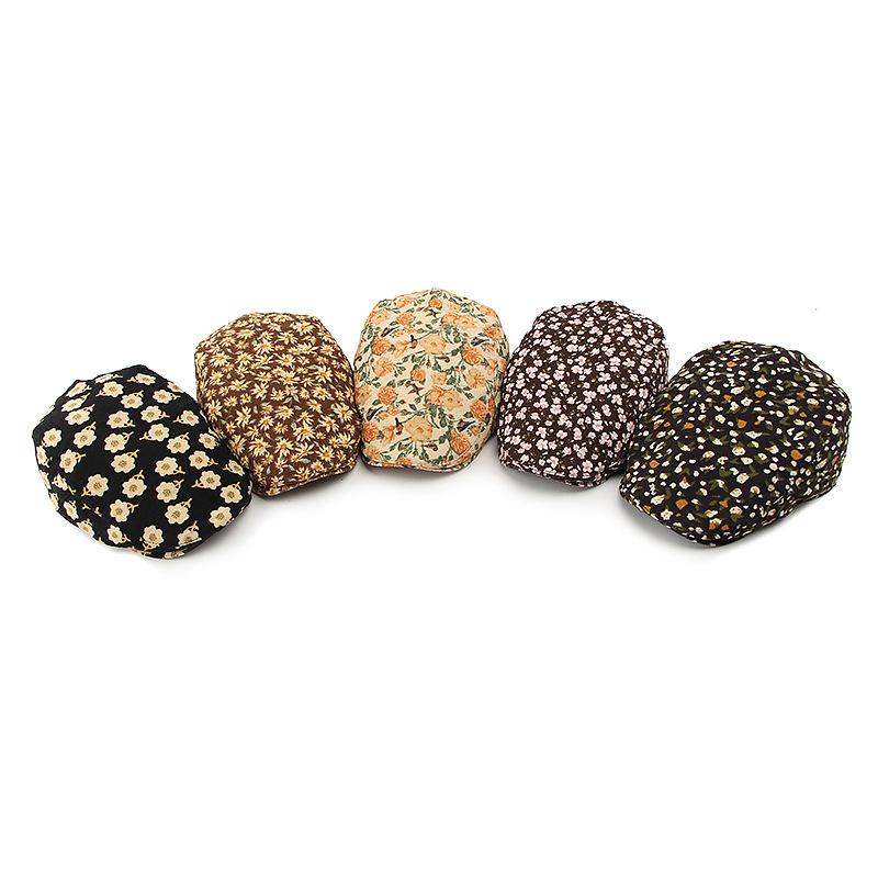 Frühlings-Herbst Baskenmütze Damen Kordmütze Leopardenmuster Schirmmütze