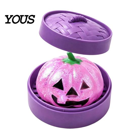 Dumpling Squeeze Toy Halloween Stress Relief Toy, Pumpkin Ghost Steamed Bun Adult Ball Sensory Fidget Party Favors TPR