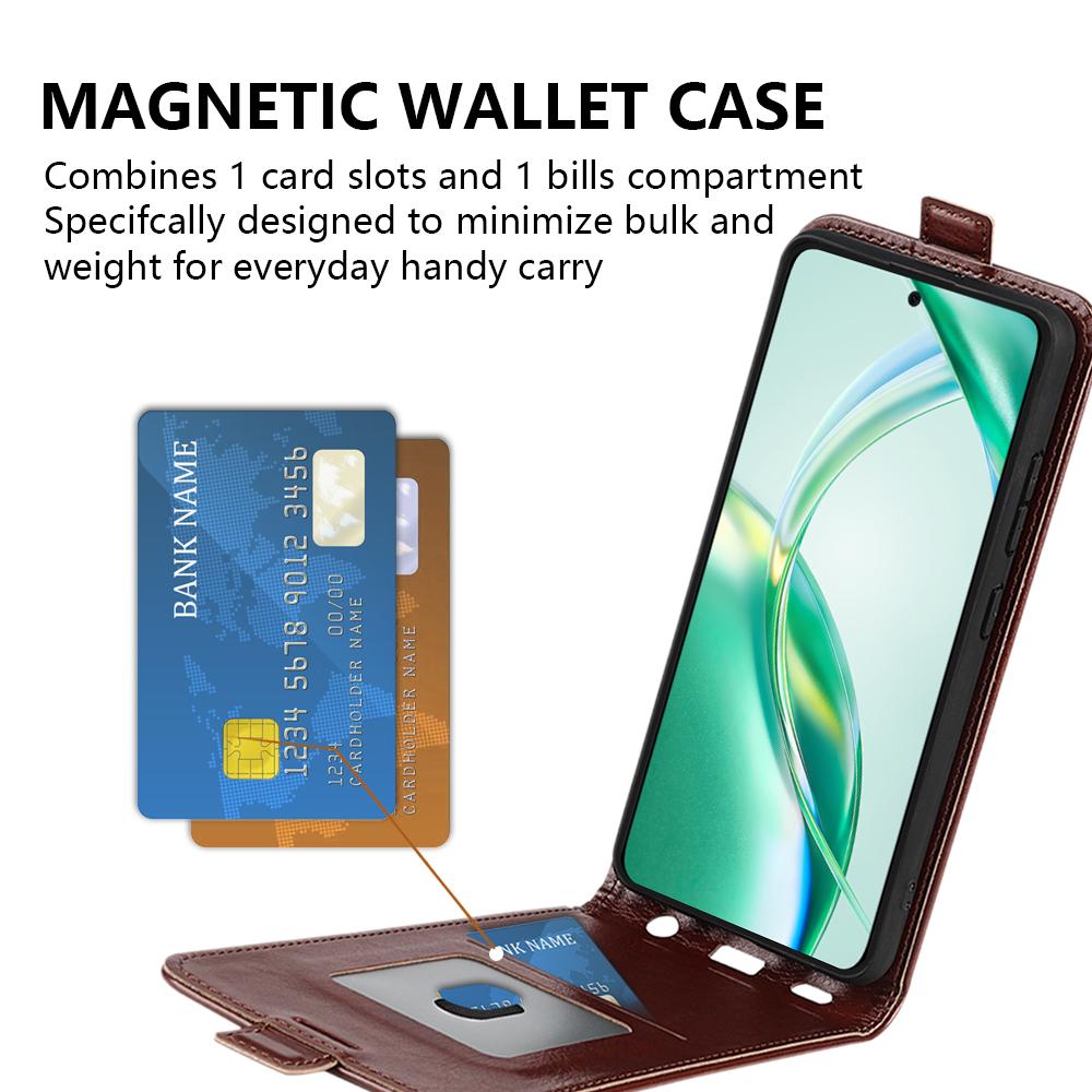 For Honor 200 Smart 5G/X7c 4G Case with Card Slots Vertical Flip Leather Phone Cover