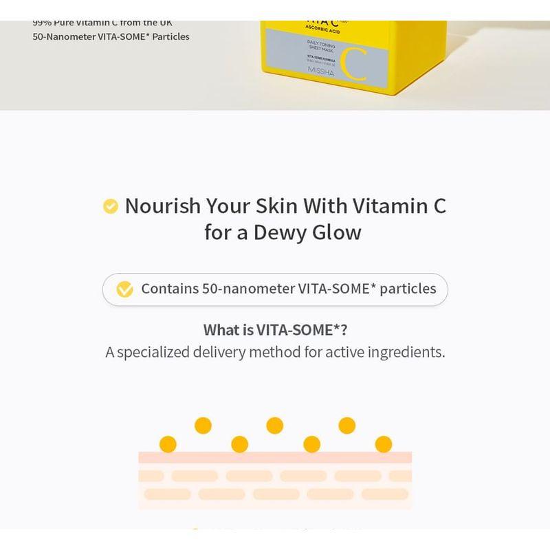 MISSHA Denní tonizující pleťová maska ​​Vita C Plus