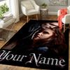 Custom 1Pc Name Flannel Personalized Rug Non Slip Floor Mat Soft Carpet for Living  Bedroom Office Home Decor Gift