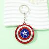 Creative Captain America Shield Keychain Rotating Dripping Shield Avengers Keyrings Popular Accessories Pendant