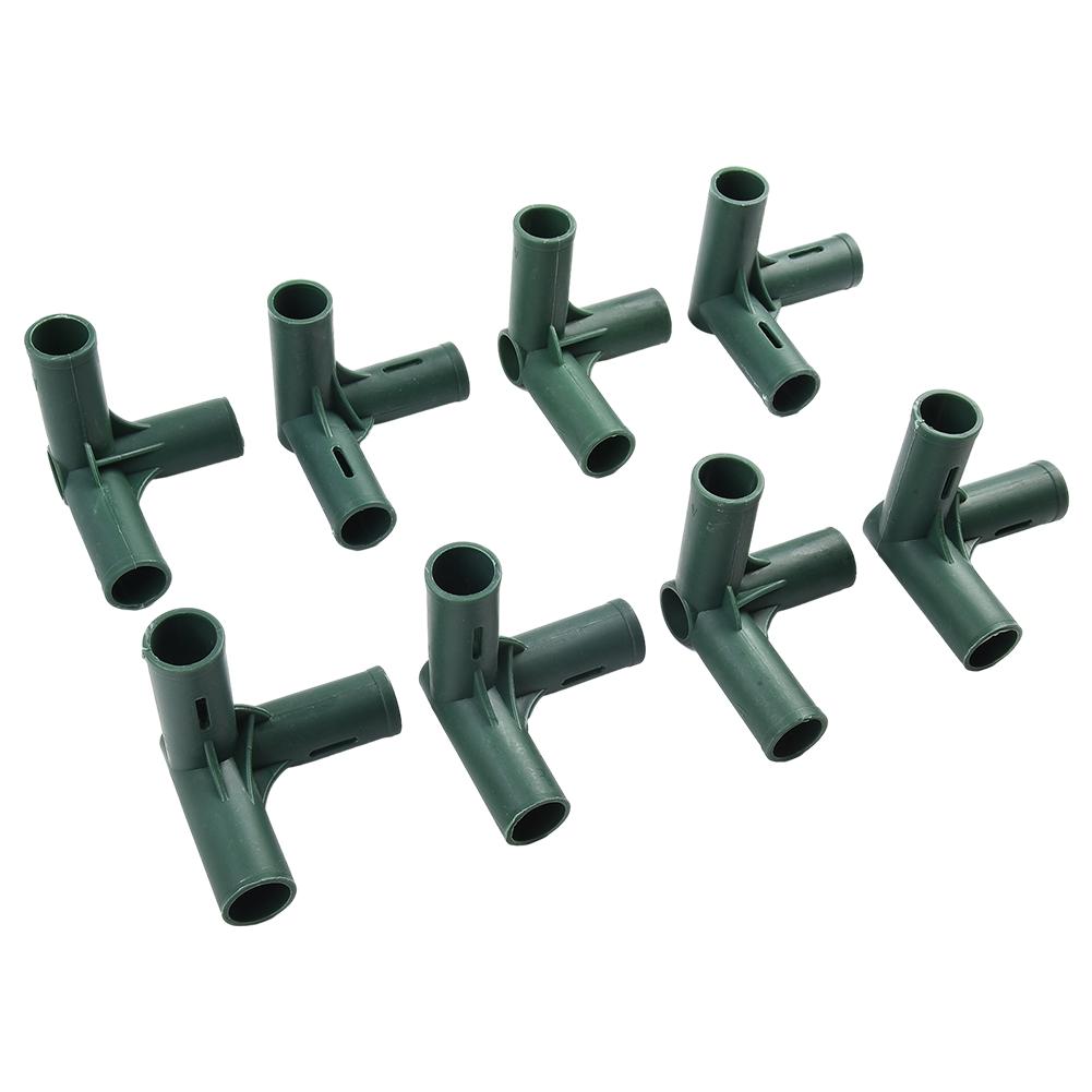 Heavy Duty Greenhouse Frame Connectors 8pcs for 19mm Pipe Diameter Plastic Joint Brackets Suitable for Plant Support Frames