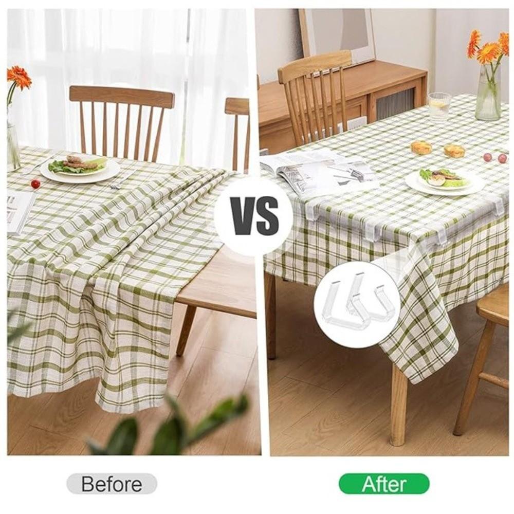 Stable Fixed Windproof Clips Transparent Table Cover Holder Table Cloth Holder  Family Party