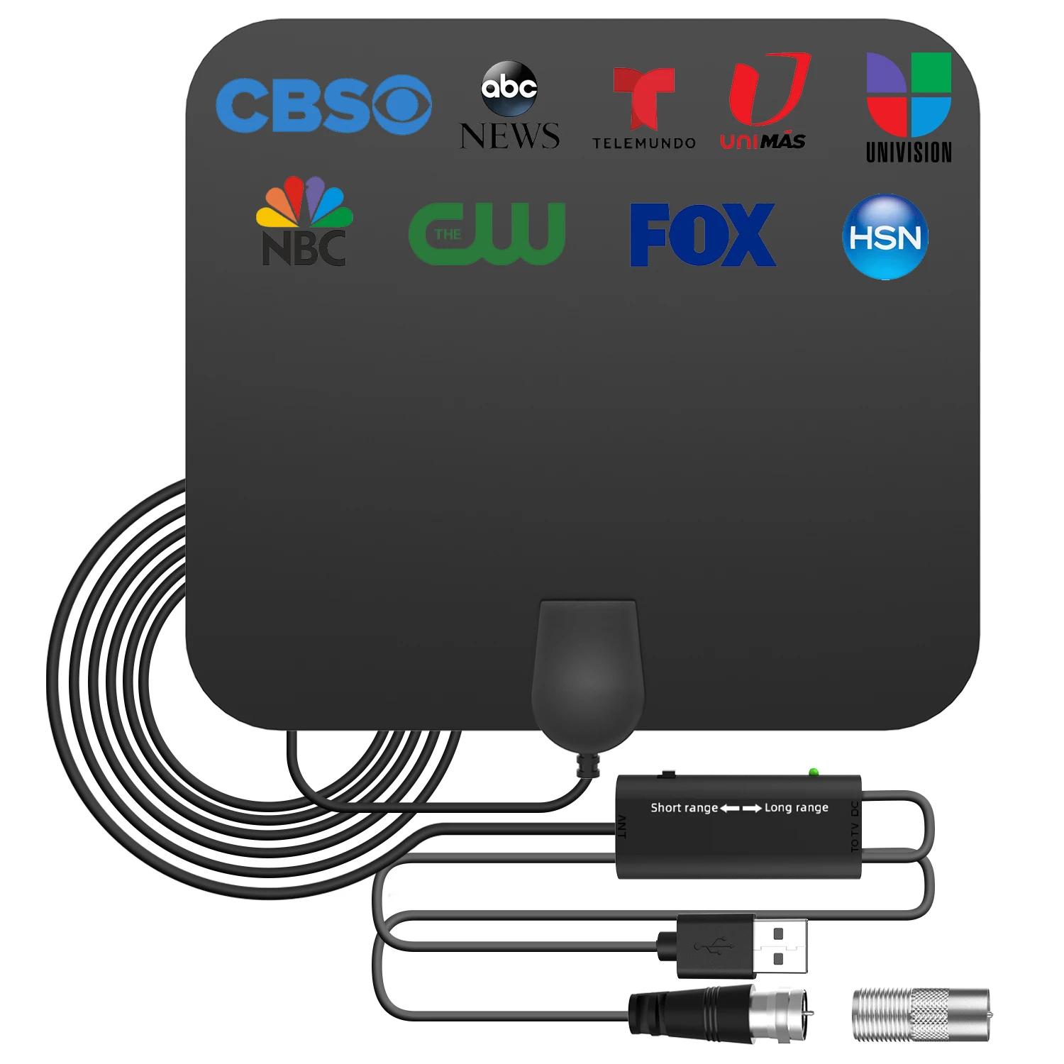 

4K плоская комнатная ТВ-антенна HD цифровой комнатный антенный усилитель HDTV-антенна 3600 миль с высоким усилителем захвата сигнала для ТВ Universa