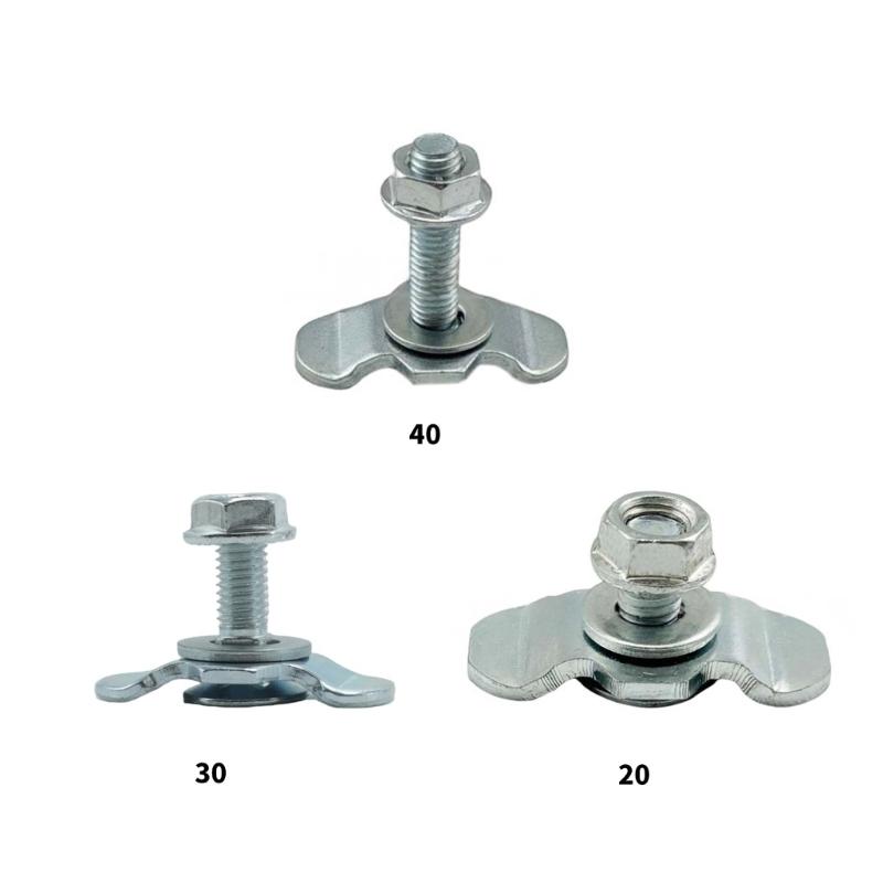 12pcs 20/30/40mm L Track Stud Fitting Bolt Down Anchors Points For Truck Bed Modification Automotive Tie Down Hardware