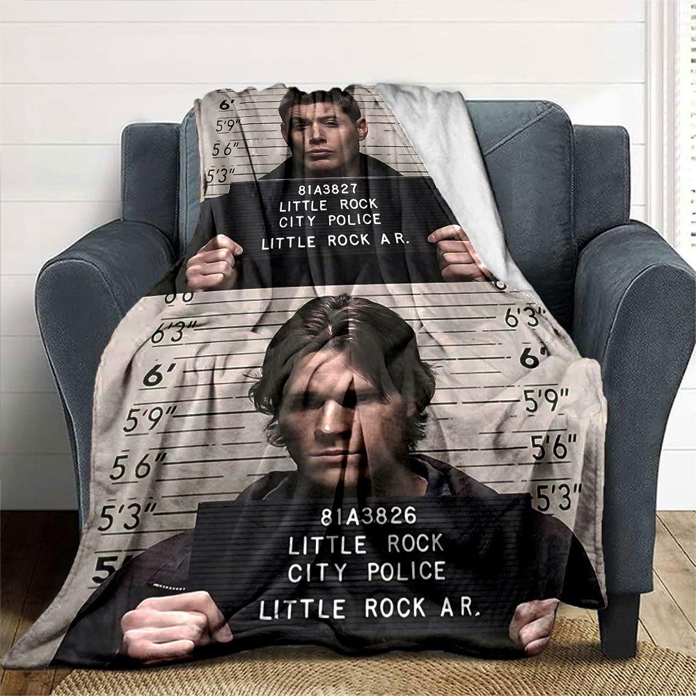 1 szt. Koc Supernatural 21 Miękki Ciepły Kocyk do Domu, Biura, Podróży Całoroczny Przytulna Pościel Prezent, Przytulny Akcesorium Biurowe