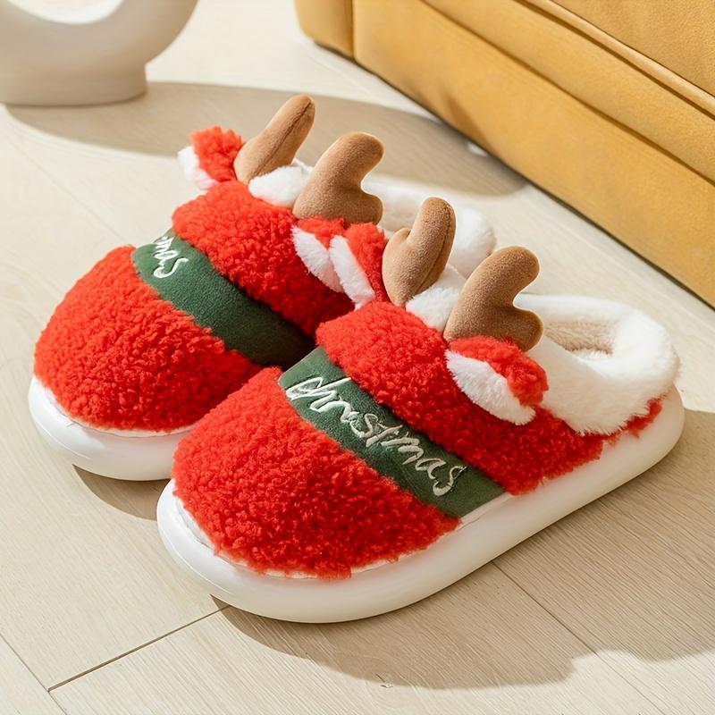 New Cotton Slippers for Winter Couples: A Pair of Home Fur, Thickened, Indoor Anti Slip, Warm, Silent Plush Slippers for Men and Women's Home