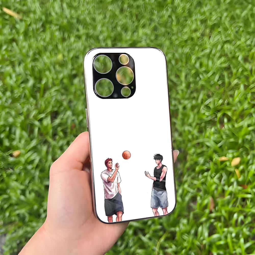 

SLAM DUNK Phone Case For IPhone 16 15 14 13 12 11 Pro Max Plus Mini MagSafe Glass Cover IPHONE15PLUS