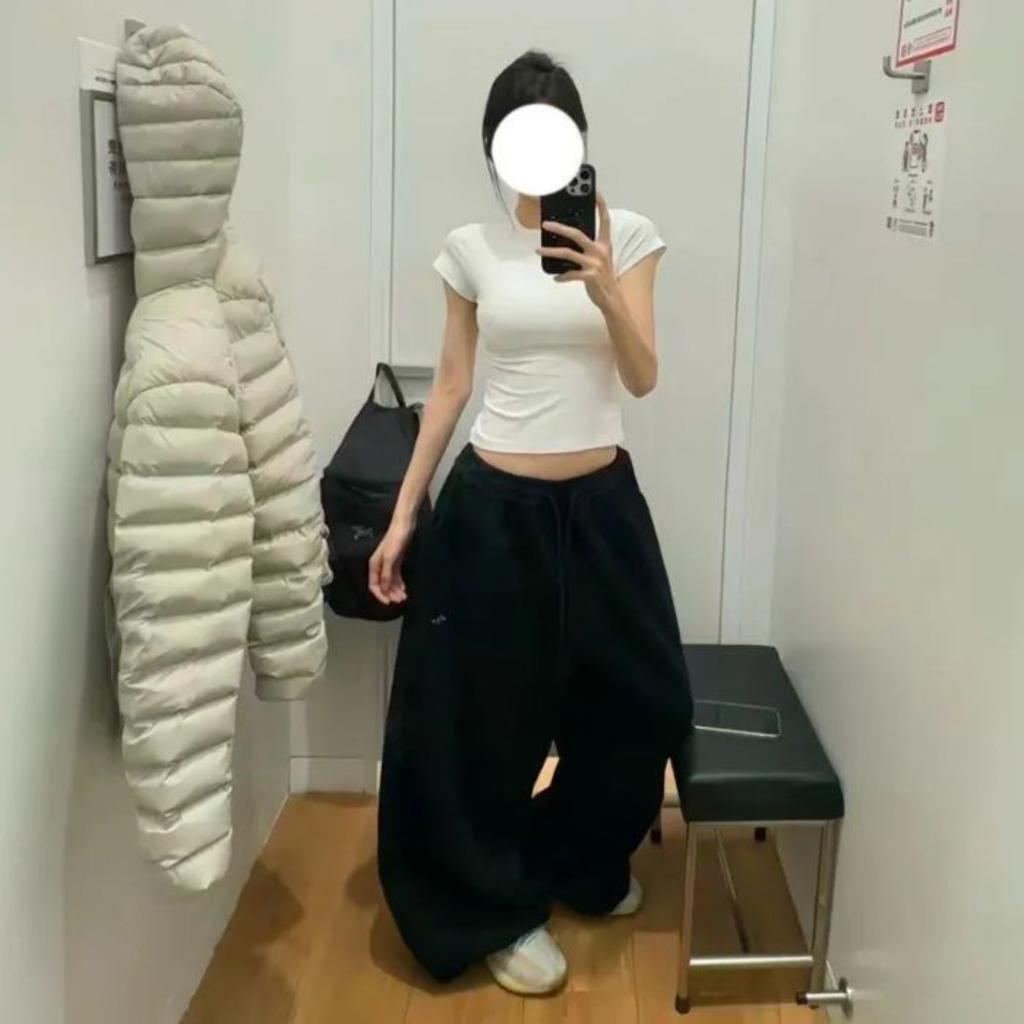 Women's Elastic Waist Sweatpants Loose Wide Leg Trousers Casual Lounge Pants