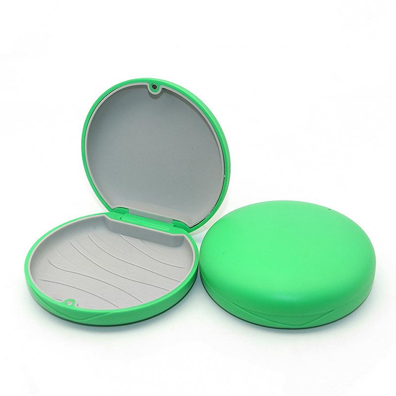 

2Pcs Dental Braces Retainer Case Magnetic Retainer Case Denture Box Travel False Tooth Storage Box зелений