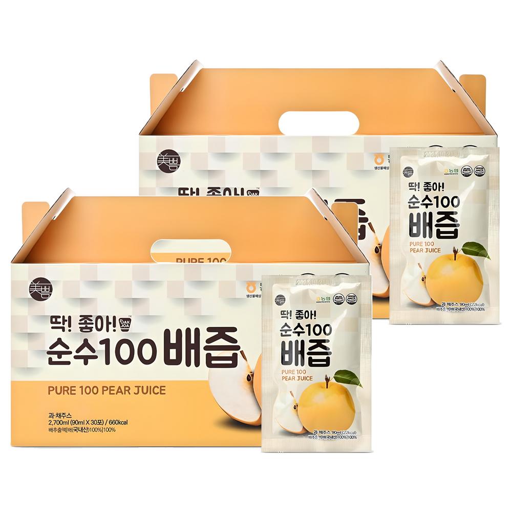Mippeum Life & Health Just Good Pure 100 Pear Juice 90ml 60 Pcs