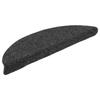 VidaXL Tapis d'escalier autocollants 15 pièces 65 x 21 x 4 cm Anthracite Demi-rond Grand 322353