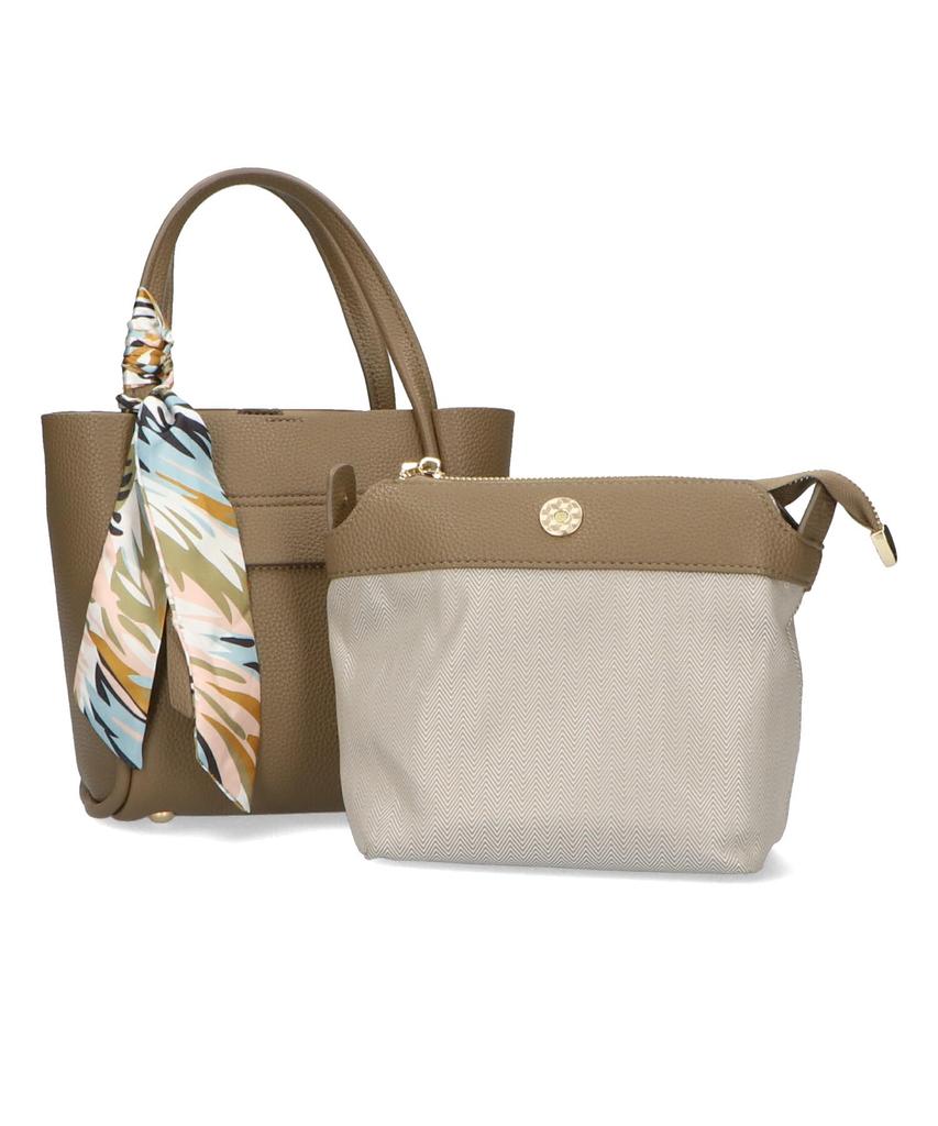 Handtasche Handtasche mit Schal Umhängetasche Tasche 2WAY Soft Ivory [Oriental Traffic] Damen Bag-in-Bag Leichtgewicht / BA-209 BA-209