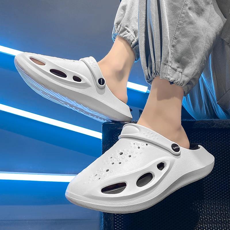 Fashion Beach Sandals Woman Korean Mens Shoes Tennis Luxury Brand 2024 Slip-Resistant Tenes Mascolino Men Slipper Non-Casual Tennis Net