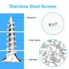 10pcs 304 Stainless Steel L Brackets - Right Angle Corner Brace for Shelves, Wood Furniture, Chair, Drawer with 10pcs Screws