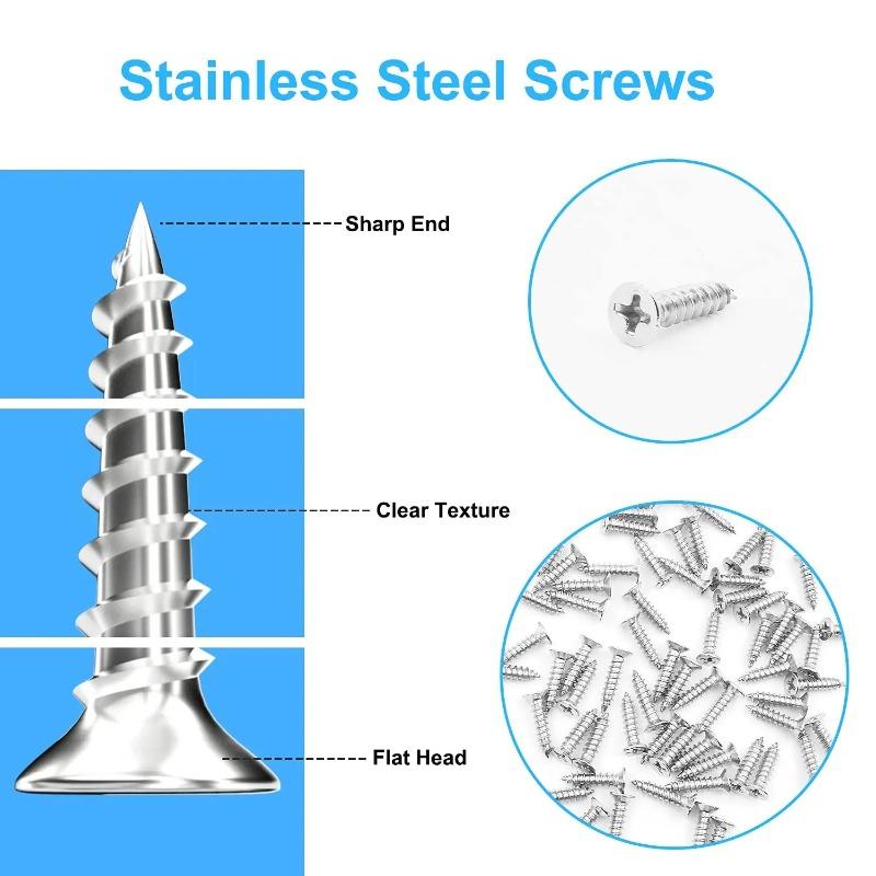10pcs 304 Stainless Steel L Brackets - Right Angle Corner Brace for Shelves, Wood Furniture, Chair, Drawer with 10pcs Screws
