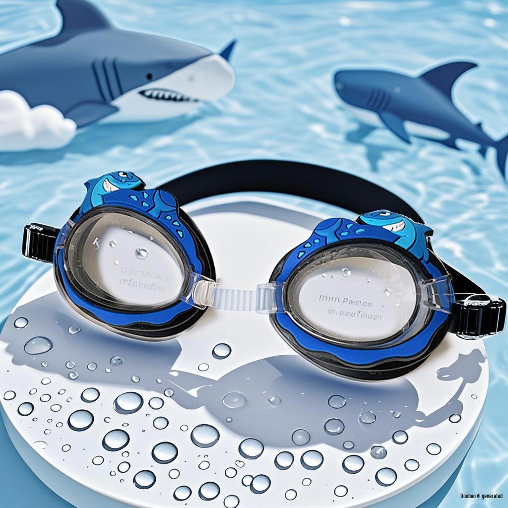 High-Definition Children's Cartoon Swimming Goggles - Waterproof, Anti-Fog Silicone for Racing