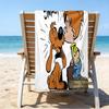 Custom Name Beach Towel Kiss Boule Adventure Beach Towel, Soft Microfiber, Gift for Her/Him, Birthday, for Pool, Beach, Travel, Fan gifts