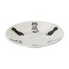 Mino ware side and small set of approximately 14cm in microwave and dishwasher featuring a sitting cat made in product number plates, plates, plates,