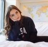USA Flag Print Plus Size Women's Round Neck Long Sleeve Hoodie - Autumn/Winter Style