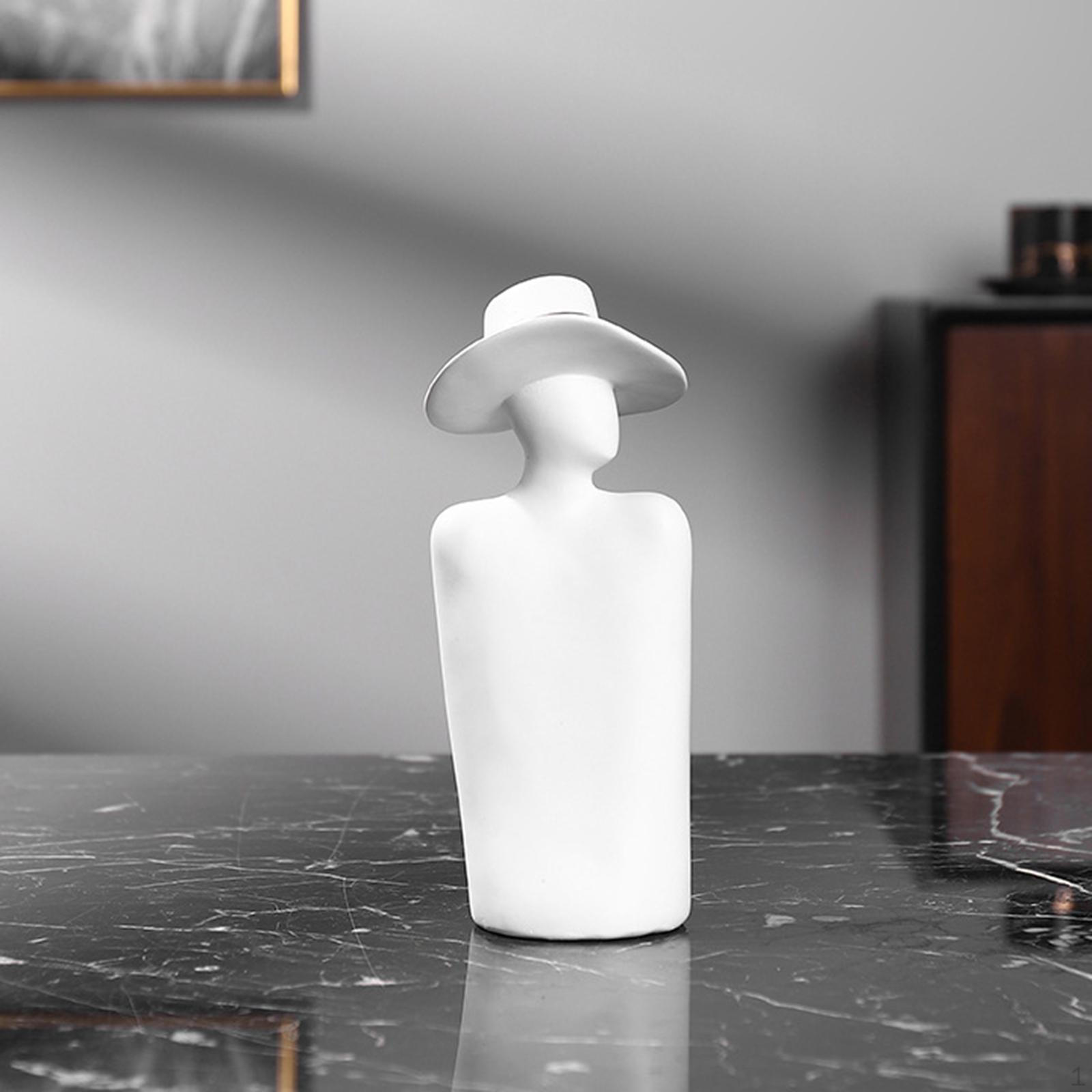 

Современная женщина в шляпе. Статуэтки. Орнамент статуи 9x9x21,5 см. Произведения искусства ручной работы для библиотек, белый