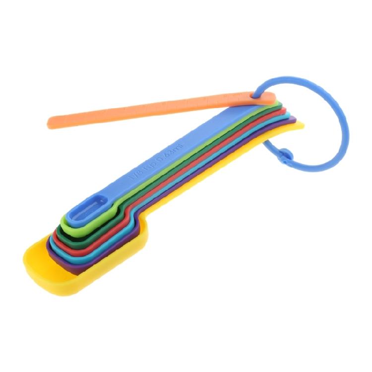 7Pieces Plastic Measuring Cups Measuring Spoons Set Kitchen Measuring Tool Suitable for Baking and Cooking
