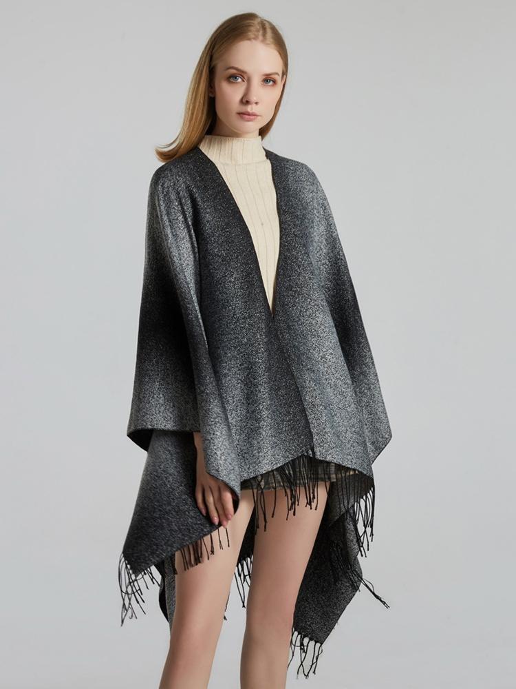 Imitation Cashmere Women Scarf Winter Classic Solid Tassel Poncho Warm Femme Wrap Blanket Capa Para Mujer Pashmina Shawls Pareo