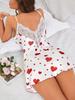 Women's Silk Satin Camisole Nightdress with Lace Trim
