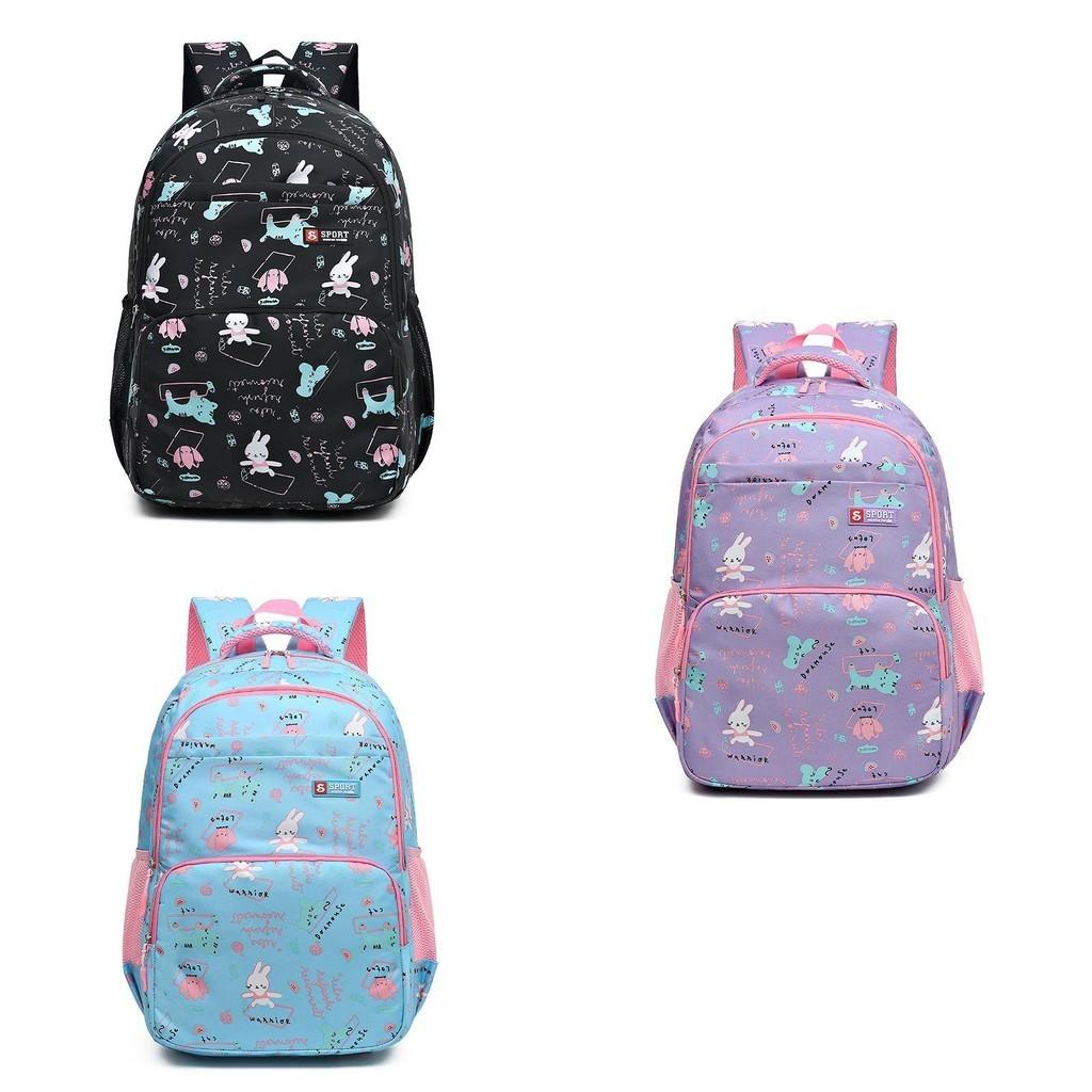 Cute And Lightweight Floral Pattern Oxford Cloth School Backpack For Girls And Boys 20-35l Capacity
