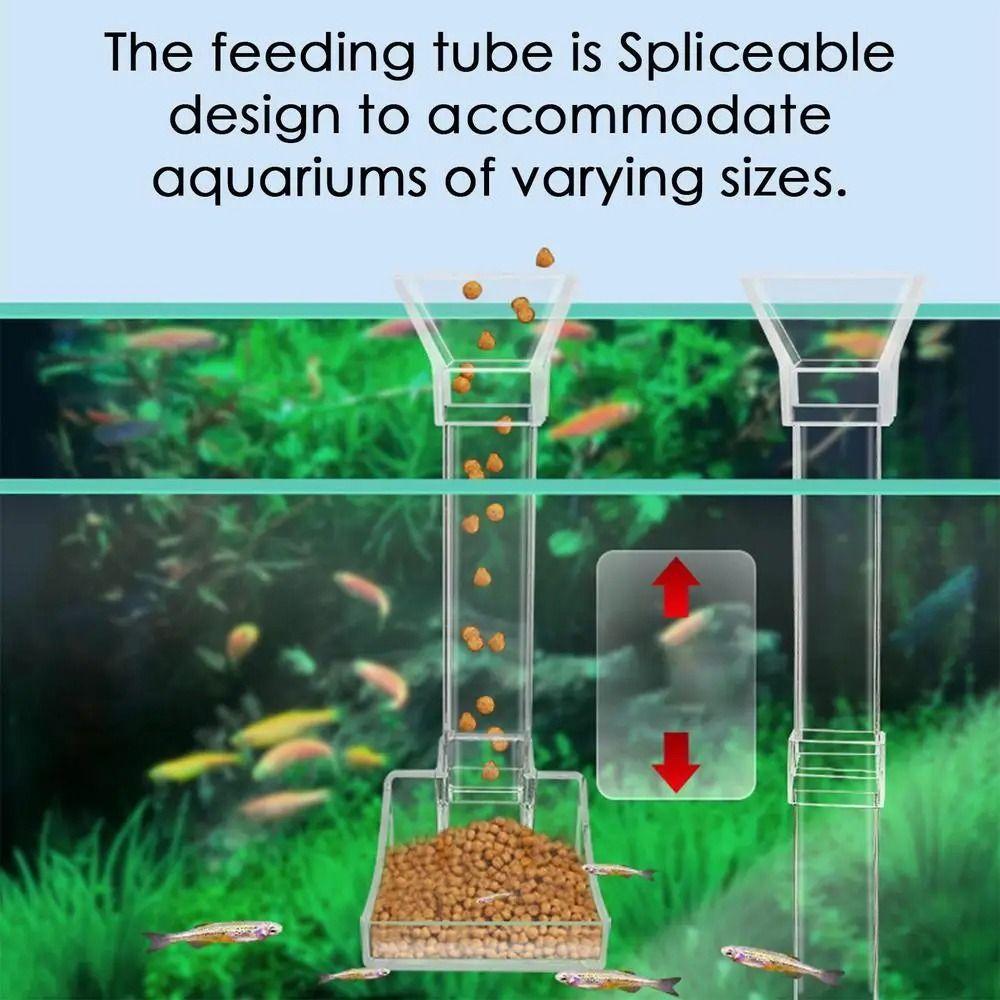 1Pcs Fish Shrimp Fish Tank Feeding Tube Transparent Fish Shrimp Feeder Durable Aquarium Feeder