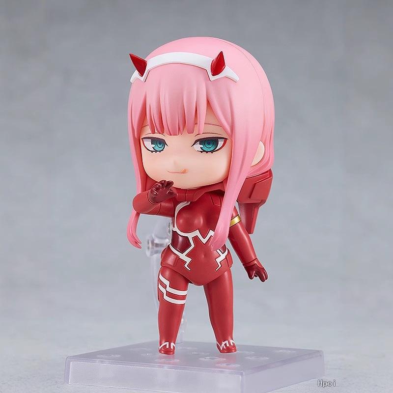 2408 Zero Two Darling In The Franxx Nendoroid Zero Two Face Swap Articulated Action Figure Desktop Decor Collectible Anime Model