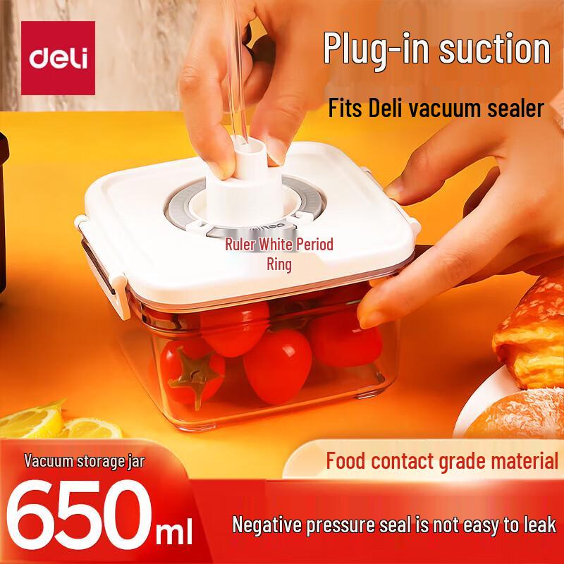 Deli Vacuum Food Storage Canister Set 650ml