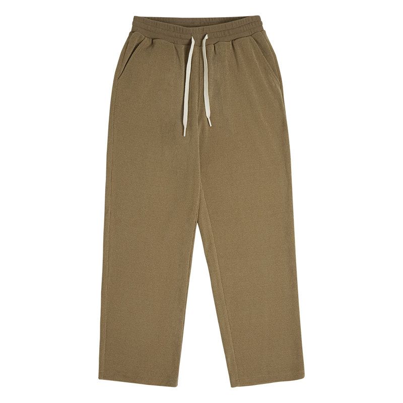 

Bodydream New Arrival Drape Heavy Weight Casual Pants Trendy Brand Pants Men s Spring and Autumn Loose Loose Pants Straight-Leg Pants Khaki S(Below 55kg)