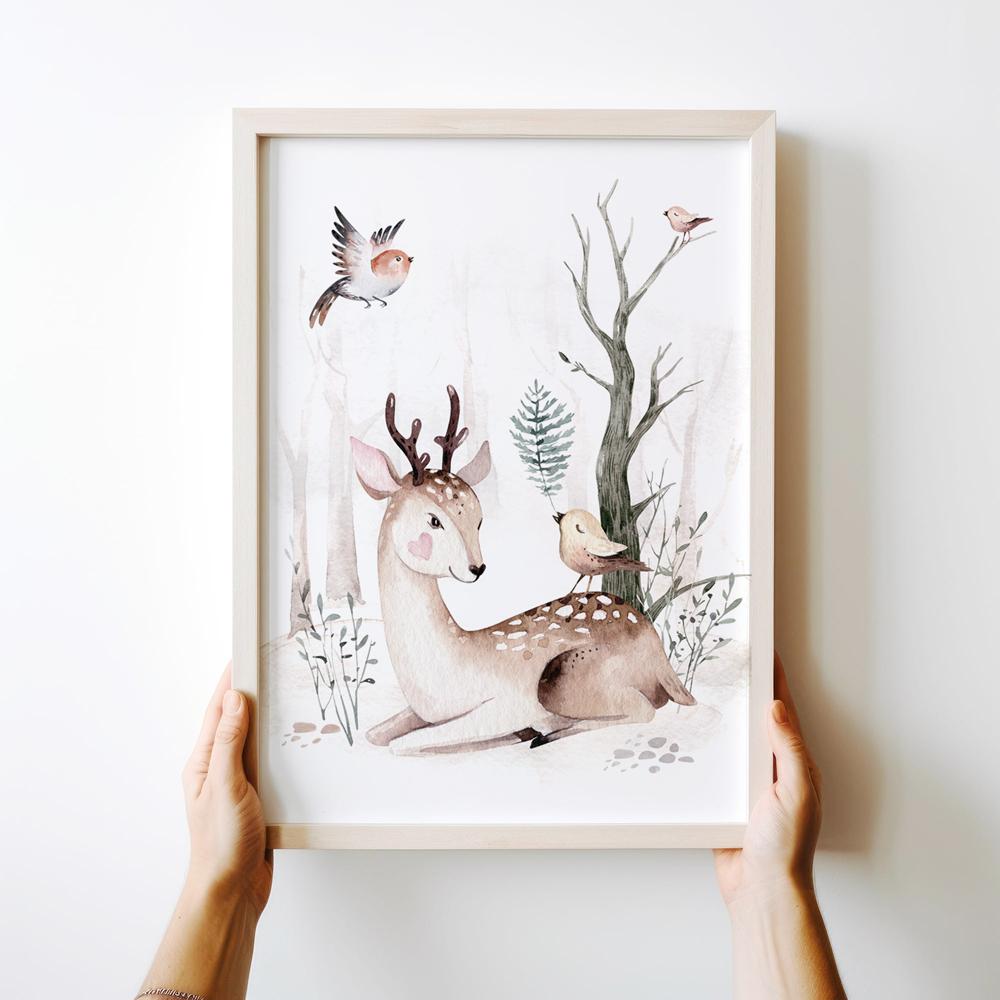 Poster Pictures for Children Deer In the Forest