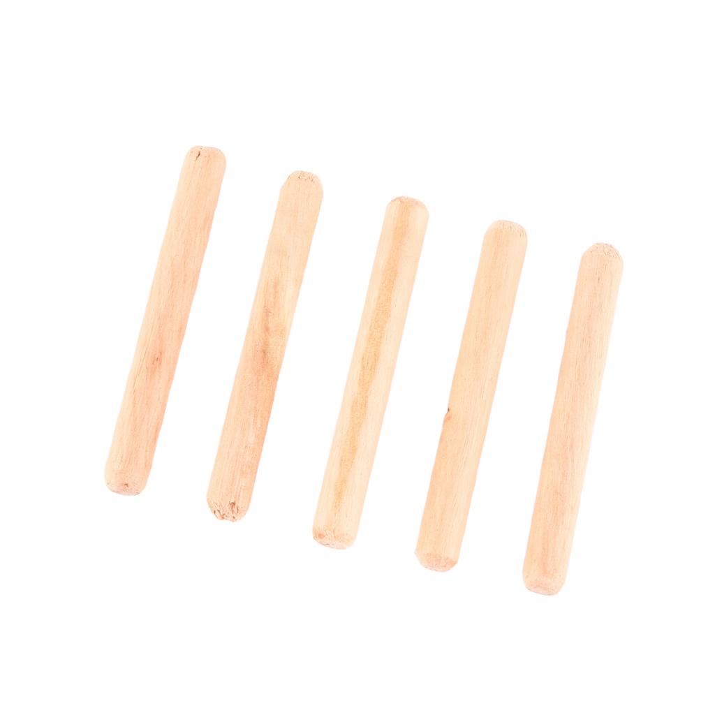 50pcs Cabinet Drawer Round Fluted Wooden Craft Dowel Pins Rods (M6*50)