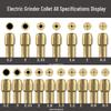 Compact Multi-Function Electric Grinder Chuck Nut - Stainless Steel Collet Accessory